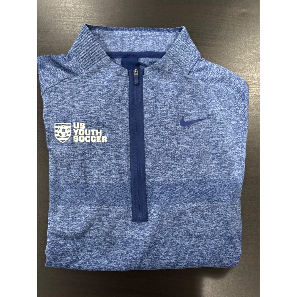 Nike US Youth Soccer Golf Pullover Half Zip Long‎ Sleeve Top Mens M
